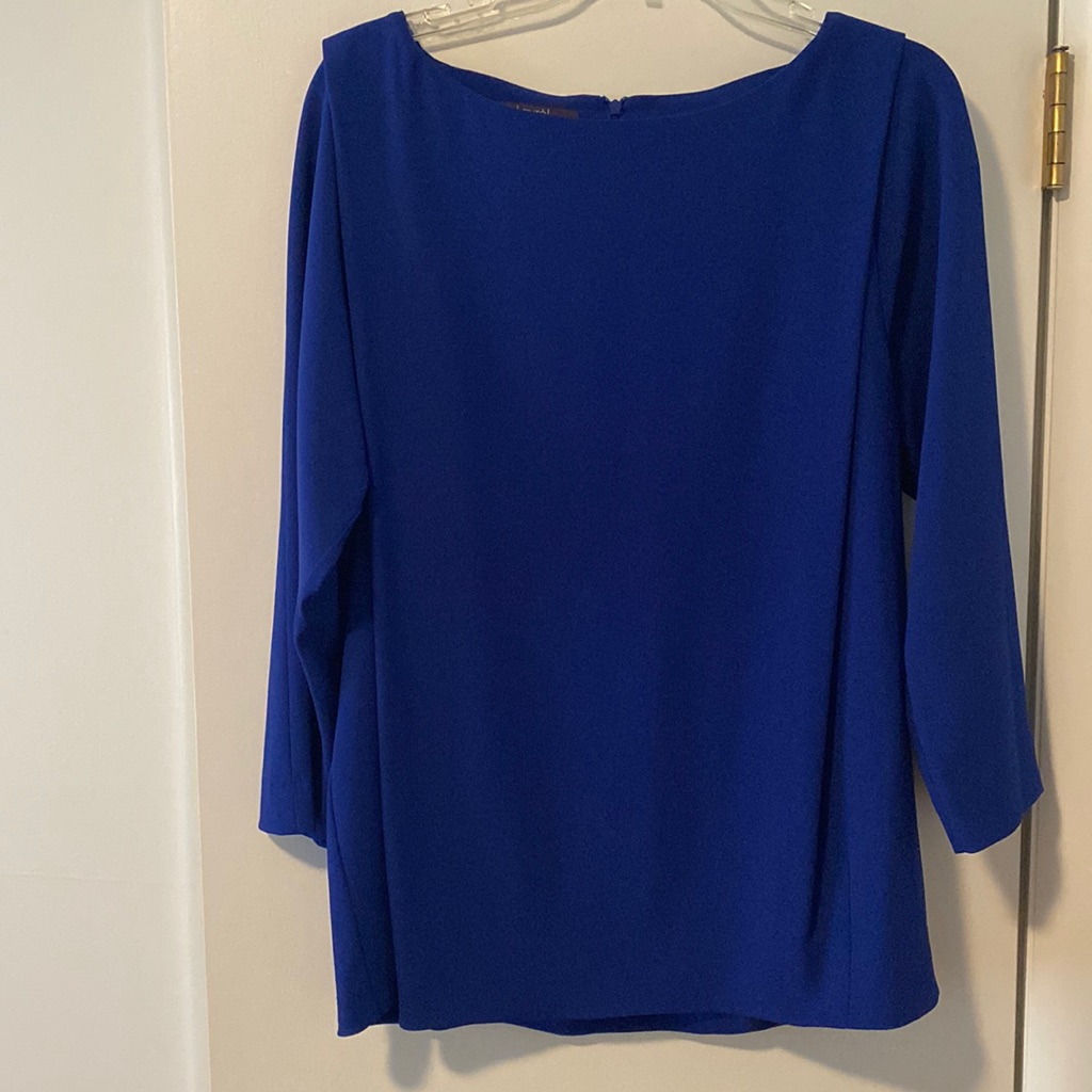 Laurel - By Escada- Royal Blue Tunic Top Size 10